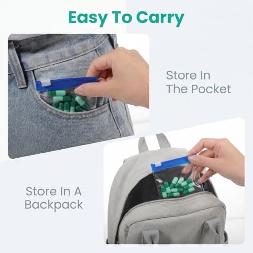 Hpmjz 14 Pcs Pill Pouch Bag Set Medicine Bag for Travelling with Slide Lock — view 6