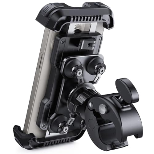 Lamicall Motorbike Phone Holder, [Dual Anti-Shock] Bike Phone Holder Mount