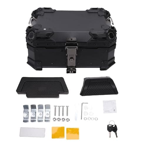 RiToEasysports Motorcycle Rear Box Aluminum Alloy Motorcycle Top Case 28L Waterproofing Lockable Arrow Storage Case Trunk for Commuting Touring Riders with 221°F Heat Resistance — view 5