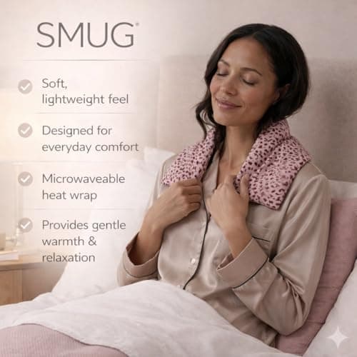 SMUG Wheat Bags Microwavable Neck & Shoulder | Soothing Heat Bags Microwavable | Hot & Cool Therapy | Lavender Oil | Pain Relief for Muscles, Joints & Migraines, Period Pain & Cramps | Pink Dalmatian — view 4