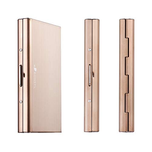 BONSYL® RFID Slim Metal Credit Card Holder Wallet for Ladies and Men,Credit Card Case with 6 Card Slots. (6 Slots-Rose Gold) — view 4