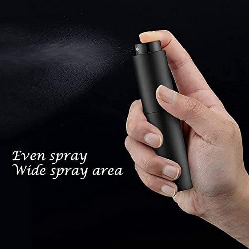 YOCASII 3PCS Travel Perfume Bottle Refillable, 8ml Cologne Travel Bottle Refillable, Portable Perfume Refillable Bottle for Travel, Black Cologne Atomizer for Men and Women — view 5