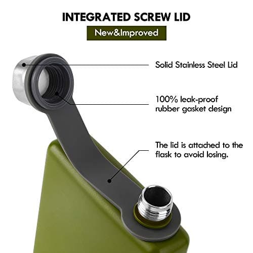 KWANITHINK Stainless Steel Hip Flask 8oz — view 3