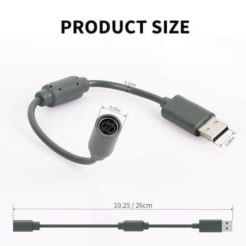 Tiwikunx USB Breakaway Cable Compatible with Logitech G920 G923 G27 G29, Ferrari 458 Spider Racing Wheel Driving Force, Guitar Hero & Xbox USB Plug (Black) — view 5