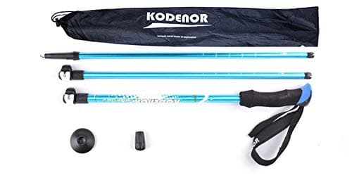 Nordic Walking Trekking Poles 2 Pack With 7075 Aluminum Alloy Lock Ultra Light Ultra Short Shock Absorber EVA Handle For Hiking, Camping, Mountaining, Walking, yellow — view 2