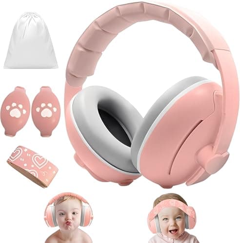 JITIFAZH 2‑in‑1 Baby Ear Defenders for 0‑48 Months with Hearing‑Protection