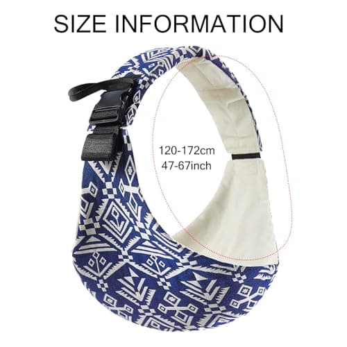 DAVBNM Baby Sling Carrier Toddler Sling, Baby Side Carrier with Thick Shoulder Straps-Adjustable, for Newborn Infant Toddler 3-36 Months, Breathable and Comfortable (Blue, One Size) — view 3