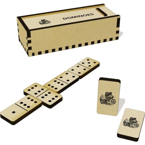 Azeeda 'Dirt Bike Rider' Domino Set with Box (DM00059666) — view 2