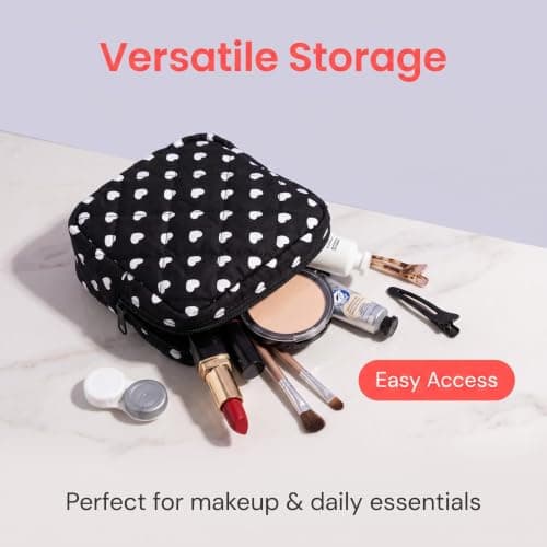 SINJAETRQ 2PC Portable Period Bag for Teen Girls and Women, Cute Polyester Sanitary Bags with Zipper, Reusable Menstrual Pad Storage Pouch for School Travel, First Kit Gift — view 6