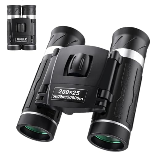 200x25 Compact Binoculars for Adults & Kids, High Powered Mini Pocket Binocular, Small Portable Lightweight Binoculars for Travel, Camping, Bird Watching, Concert, Sport Games
