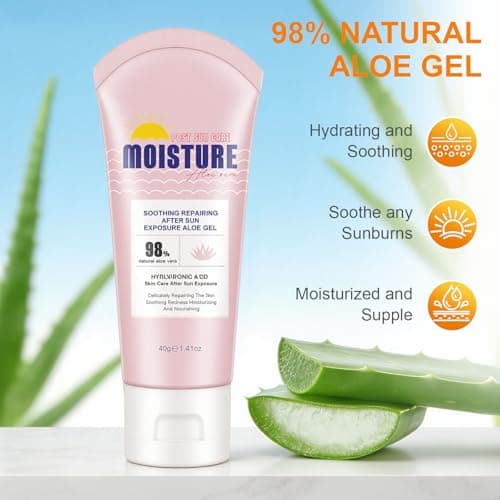 Skin Care Set for Women, Hydration Face Care Kit, Moisturizer Facial Skincare Gift Set for All Skin Types, Travel Essentials with SPF 50 Waterproof Sunscreen Lotion *1, Aloe Vera Gel *1, Face Masks *4 — view 4