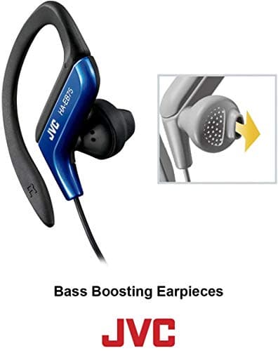 JVC HA-EB75-BN-U Sports Earphones with Adjustable Clip, Ideal for Use in the Gym or Running, Sweatproof and Anti-Splash (IPX2), 1.2 m Long Cable, 3,5 mm jack, Black — view 3