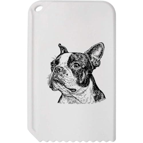 Azeeda 'Boston Terrier Portrait' Car Ice Scraper (IC00053556)