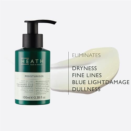 Heath Men’s Face Moisturiser 100ml, Anti-Ageing, Hydrate and Protect Skin from Damage, Fast Acting, Hyaluronic Acid For Soft And Smooth Skin, Gift For Him, Travel Size, Vegan and Cruelty Friendly — view 4