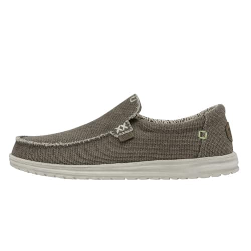 HEYDUDE Mikka Braided, Men's Slip-On Loafer Shoes, Fossil Brown, 11 UK