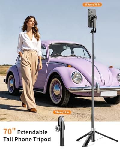 Victiv Magnetic Tripod for iPhone, 70" Tall Phone Tripod Stand for Filming — view 2