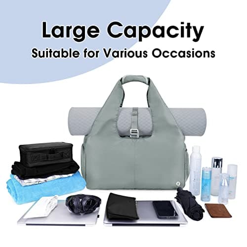 sportsnew Large Gym Bag for Women Lightweight Yoga Tote Bag with Mat Holder — view 5
