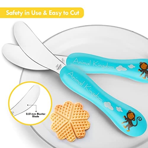 Lehoo Castle Stainless Steel Toddler Cutlery Set, 6-Piece Animals Design — view 3