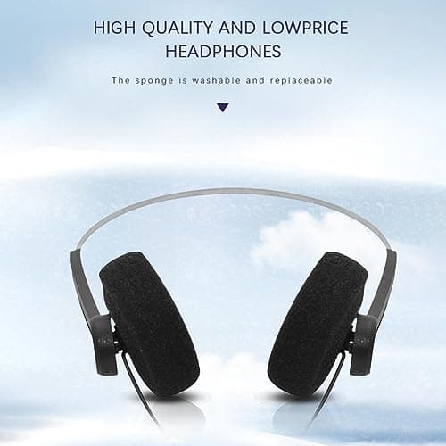 Retro Over-Ear Earphones,Mini Stereo Lightweight Headphones with Cord,Hi-Fi Stereo Earphone Headset,80s 90s Vintage Headset Wired,Walkman Headphone,for Most Mobile Phones Playback Pevices Headphones — view 4