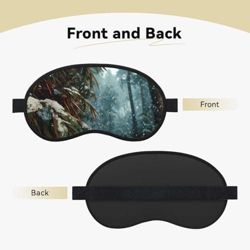 Light-Blocking Sleep Mask, Uniquely Winter Bamboo Forest Print Eye Mask, Soft and Skin-Friendly Without Being Tight — view 2