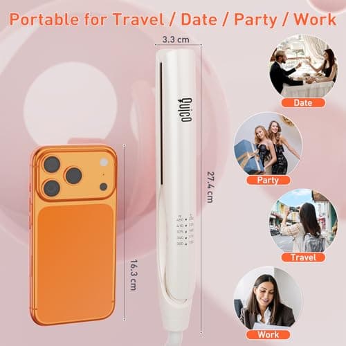 Quico Hair Straightener, 100-240V Dual Voltage Hair Straightener and Curler — view 2