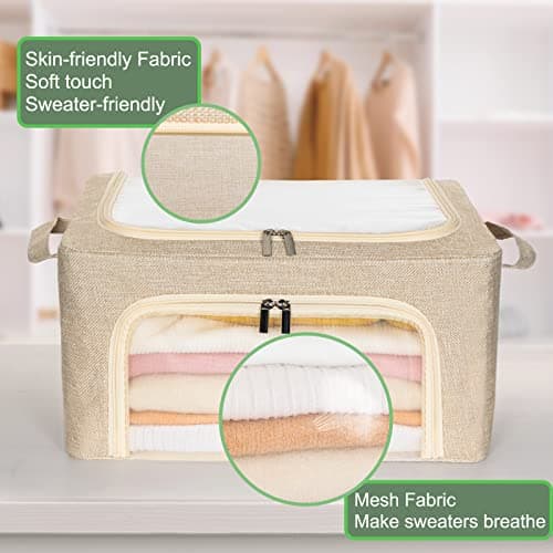Cashmere Sweater Storage Bag moth proof with natural cedar balls, acid-free sweater bag, closet shelf storage — view 3