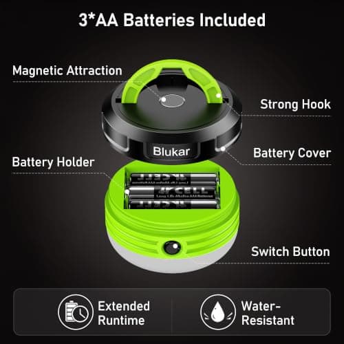 Blukar Camping Lights, Camping Lantern Outdoor Lamp with Magnetic Base — view 6