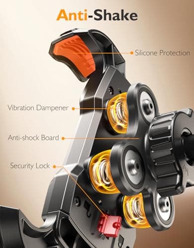 Rolgno Bike Phone Holder, [Vibration Damper] Motorbike Phone Holder — view 2