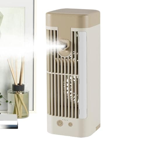 Mini Evaporative Air Cooler for Bedroom Desk Quiet USB Fan with Mist Spra