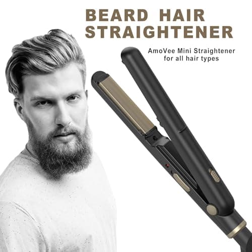 Mini Hair Straighteners, Travel Small Ceramic Flat Iron, Dual Voltage — view 4