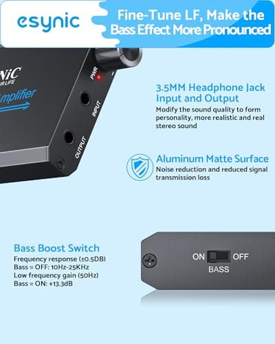 eSynic 16~300Ω Portable Headphone Amplifier With Bass Gain — view 2