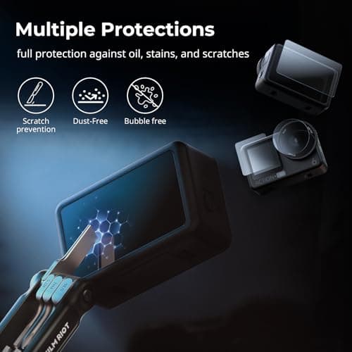 SMALLRIG Screen Protector Kit, Tempered Glass Screen Protector for DJI Osmo Action 6, Ultra-thin and Durable Action Camera Accessory, Sturdy and Scratch Resistant, includes Cleaning Tools, 5892 — view 3