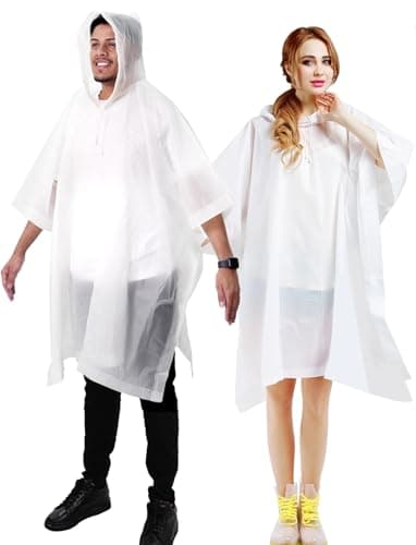 ANYOO Rain Poncho Waterproof for Adults, 2 Pack, Reusable