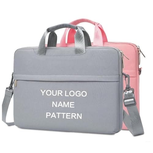Custom Logo Laptop Bag 13.3/14/15.6 Inch Laptops Professional Briefcase Portable Work Bag with Photo Name Printing Color2,40.5 * 3 * 30cm — view 2
