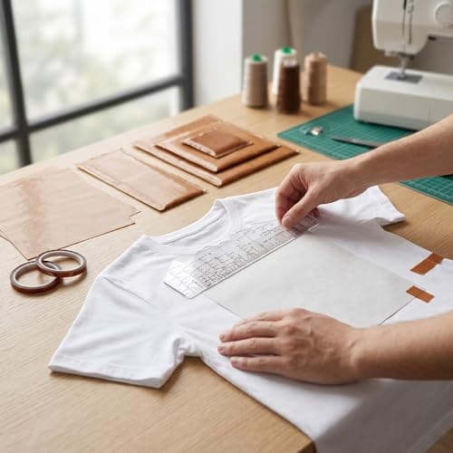 AUNMAS Heat Press Mat Starter Kit, PTFE Sheets Tape Rulers, Non Stick Heat Proof Foam Materials for DIY Garment Sublimation Projects T Shirts Bags — view 6