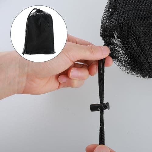 10 PCS Small Mesh Drawstring Bag 30x20cm Multi-Purpose Nylon Mesh Bag Drawstring, Cord Lock Closure, Laundry Net Bag for Laundry, Gym, Beach, and Travel, Set of Small Gym Bag for Sports Equipment — view 4