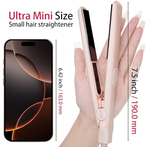 ANGENIL Ultra Mini Hair straighteners for Women, Small Flat Iron 1.8cm Size — view 3