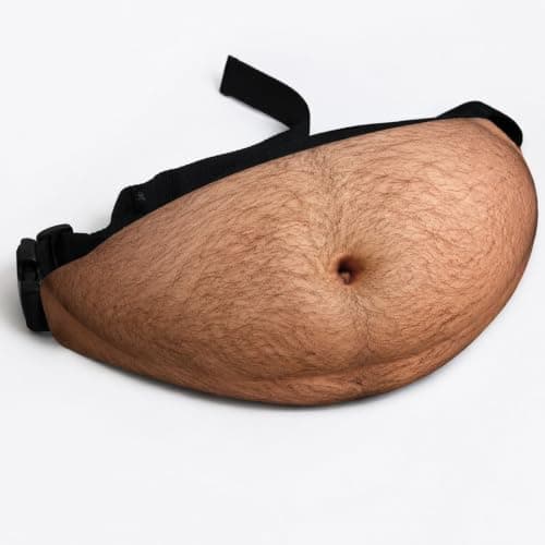 Fanny Pack for Men, Funny Fake Belly Waist Bag, Gifts for Men Him — view 4