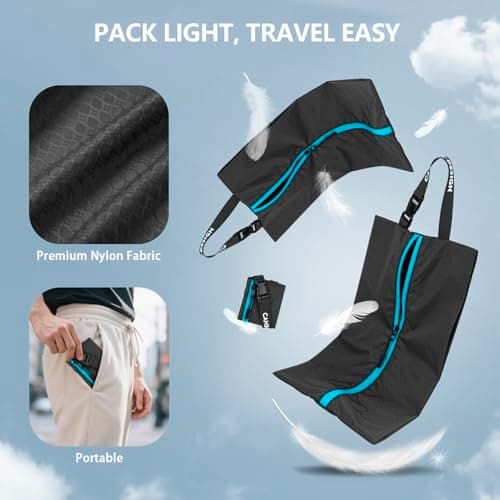 CANBOX Shoe Bags for Travel, 2 PCS Water Resistant Nylon Shoe Pouch with Portable Buckle Handle, Machine Washable Shoe Storage Organizer for Fitness, Home Use — view 5