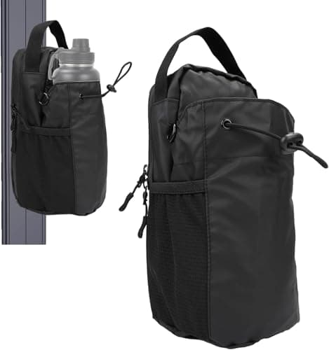 Magnetic Gym Bag Water Bottle Holder Carrier with Strap & Phone Pockets