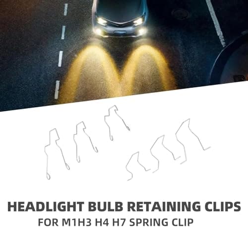 6pcs Bulb Retaining Spring Clips for H7 LED Headlight, Car Headlights Assembly, Headlamp Replacement Retaining Clips, Universal Car Head Light Clamp Accessories for H1 H3 H4 — view 4