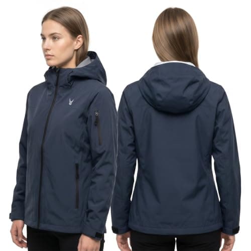 Women's 20000mm Waterproof Rain Jacket Lightweight Packable Hooded Raincoat — view 2