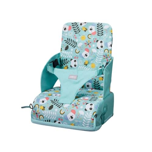 Nuby Compact Foldable Travel Booster Seat with Storage Pocket, 6M+, Blue