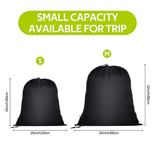 OTraki 2 Pcs Travel Laundry Bag 50x60 cm Drawstring Foldable Storage Bag — view 2