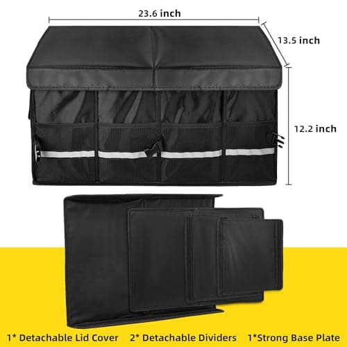 MUETKNYE Trunk Organizer for SUV Collapsible 1680D Waterproof — view 2