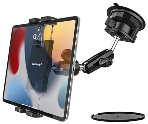 Suction Car Tablet Mount Heavy Duty, Truck Tablet Holder Dash Windscreen