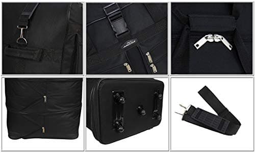 ARIANA Extra Large Strong Expandable Cargo Zipper Duffle Wheeled Travel Bag - 855 (36"- H95xW54xD34cm) — view 3