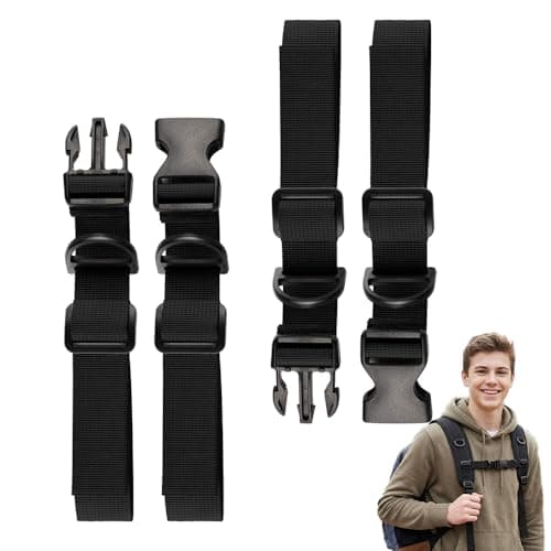 2 Pack Adjustable Backpack Chest Strap, Rucksack Harness Belt for Hiking