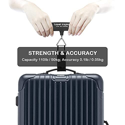 travel inspira Luggage Scale, Portable Suitcase, Weighing Scales (Black) — view 3