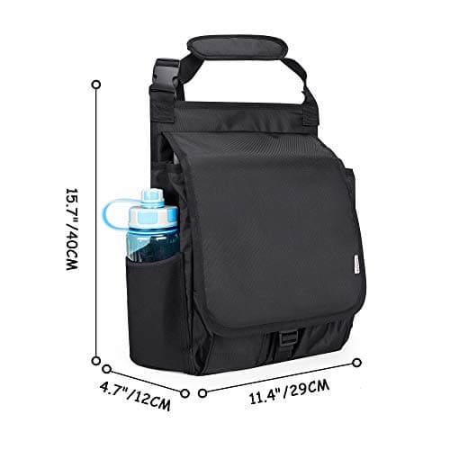 Luxja Car Seat Organiser, Car Storage Bag for Passenger Seat, Black — view 5